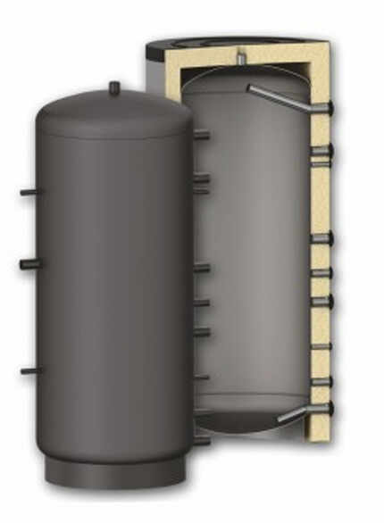 Puffer - Rezervor de acumulare agent termic izolat Fornello P 1000 cu izolatie din poliuretan de 10 cm, capacitate 1000 litri, fara serpentina, presiune de lucru 3 bar