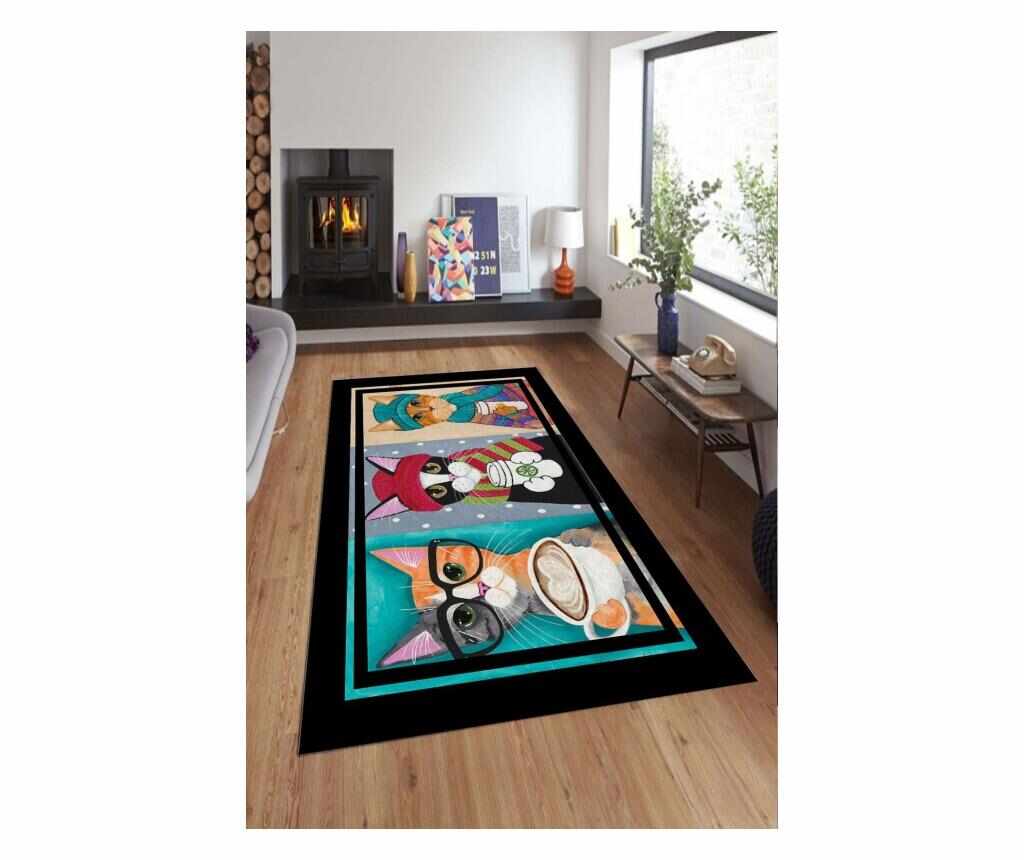 Covor Colorful Cats 80x100 cm - Rizzoli, Multicolor