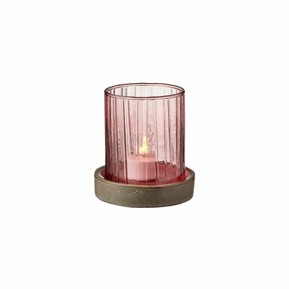 Lumânare cu LED Bitz Hurricane, înălțime 11 cm, roz