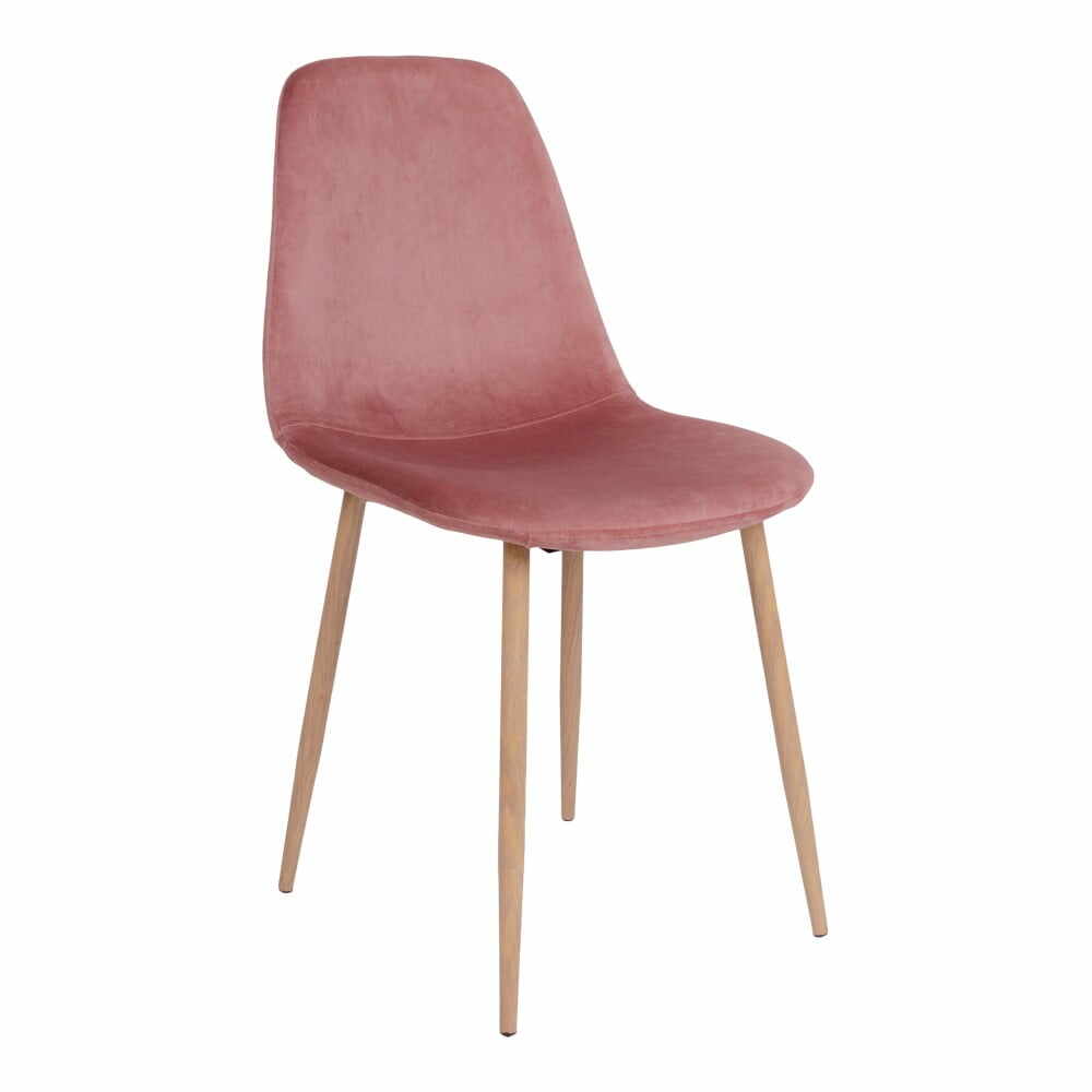 Set 2 scaune dining cu tapițerie din catifea House Nordic Stockholm, roz