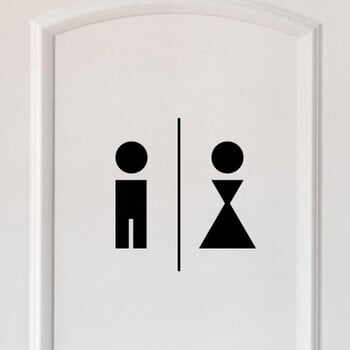 Autocolant Ambiance Man And Woman Restroom