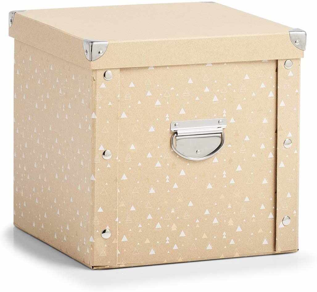 Cutie pentru depozitare globuri, din carton, Christmas Box Bej, L30xl30xH29 cm