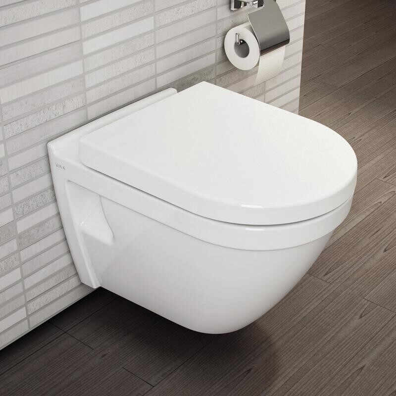 Set WC suspendat Vitra S50 54cm cu functie de bideu si capac inchidere lenta