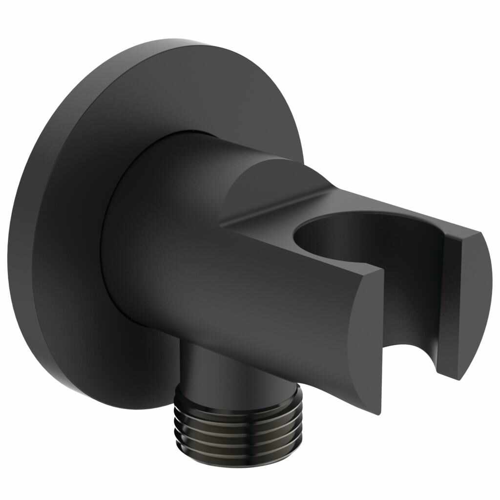 Conector FixFit Ideal Standard Ideal Rain Round cu agatatoare de dus negru mat