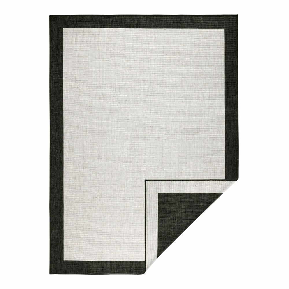 Covor adecvat pentru exterior NORTHRUGS Panama, 80 x 150 cm, negru - crem