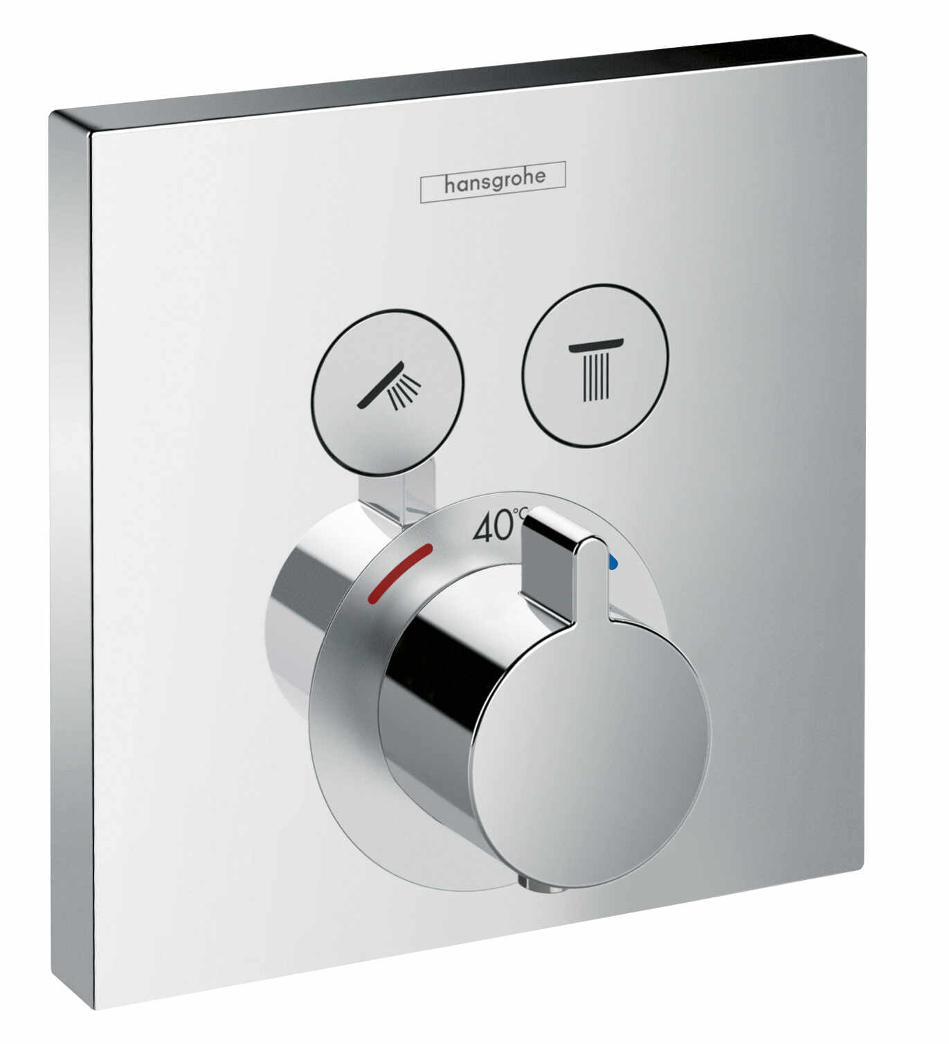 Baterie dus termostatata Hansgrohe ShowerSelect cu 2 functii montaj incastrat necesita corp ingropat