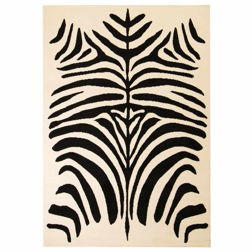 vidaXL Covor modern Design zebră 120 x 170 cm Bej/negru