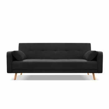Canapea extensibilă cu 4 locuri Cosmopolitan design Stuttgart, negru