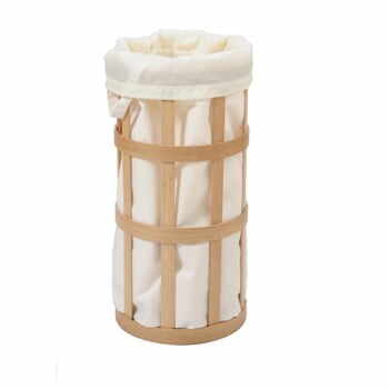 Coș de rufe Wireworks Cage, alb cu sac alb