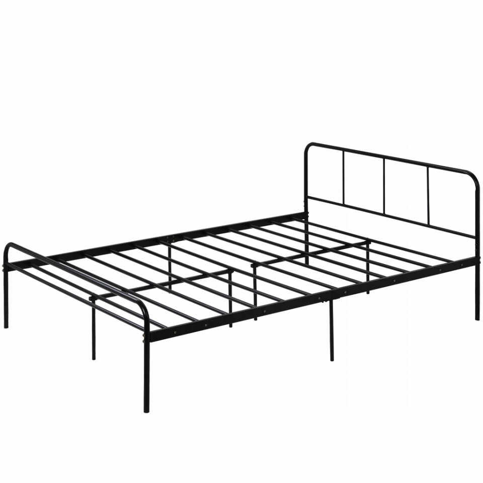 Cadru de pat Camarata, metal, negru, 145 x 205 cm