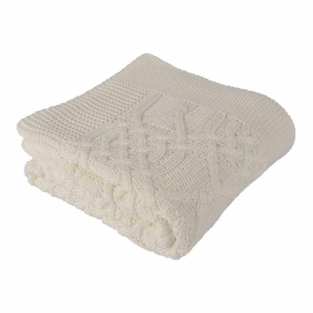 Pătură din bumbac pentru copii Homemania Decor Louise, 90 x 90 cm, alb - crem