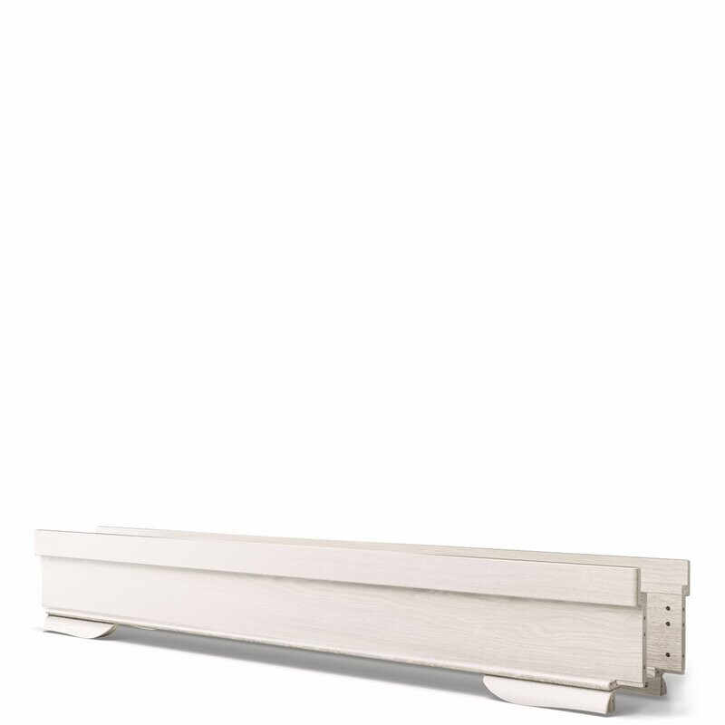 Kit de conversie in pat de adult, 4 piese (2 sine si 2 lamele) Imperio, lemn masiv, alb, 29 x 6,3 x 202,5 cm