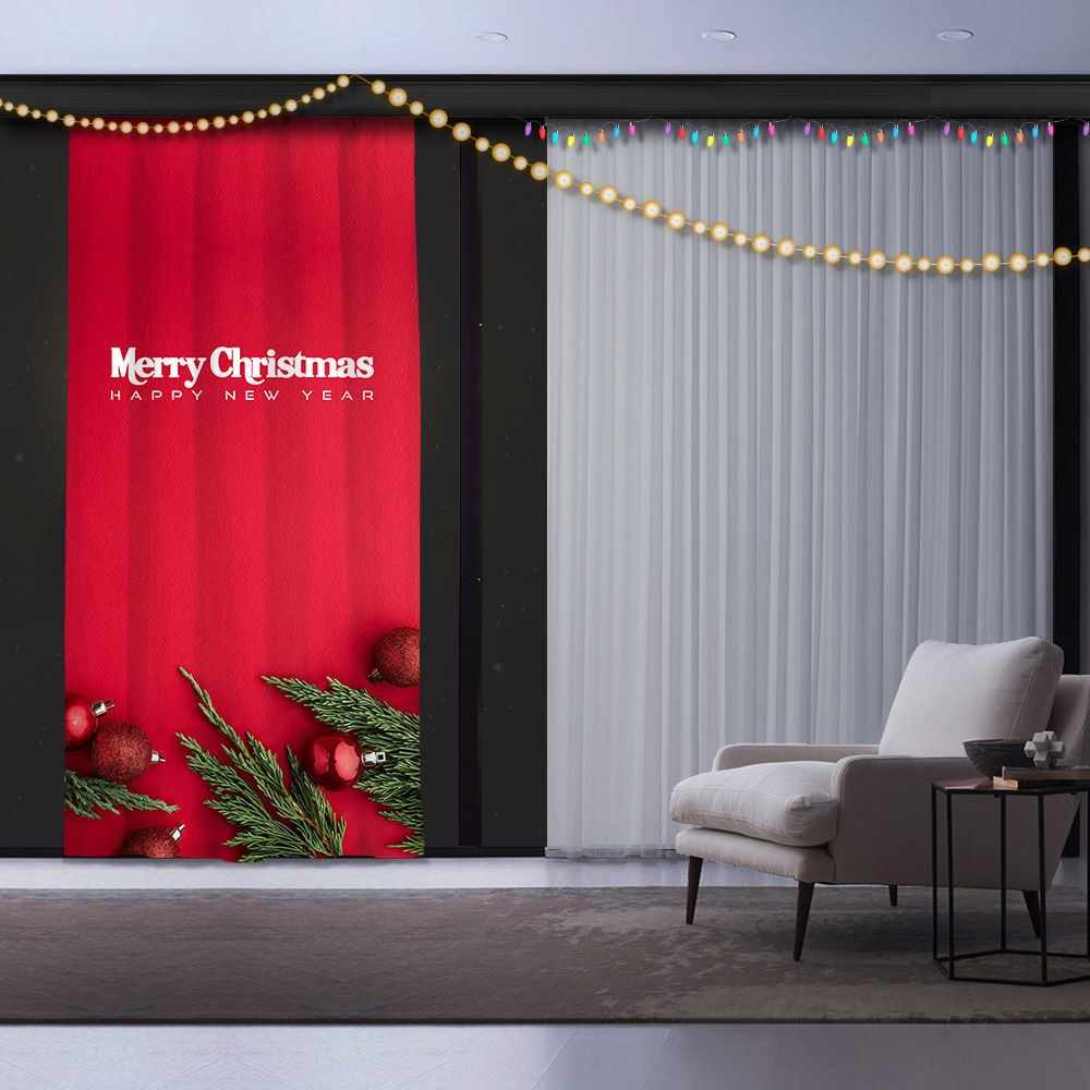 Draperie Christmas Multicolor, 140 x 260 cm, 1 bucata