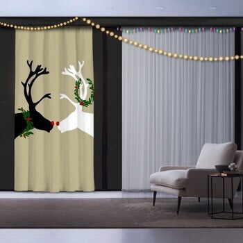Draperie Crăciun Reindeers, 140 x 260 cm
