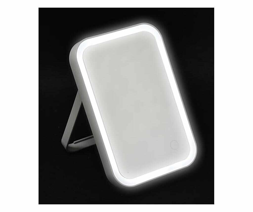 Oglinda cu LED Tendance, sticla, 15x3 cm - Tendance, Gri & Argintiu