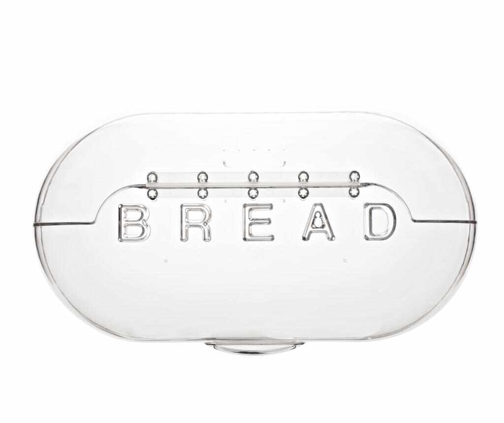 Cutie pentru paine Bread Transparent - Viceversa, Alb