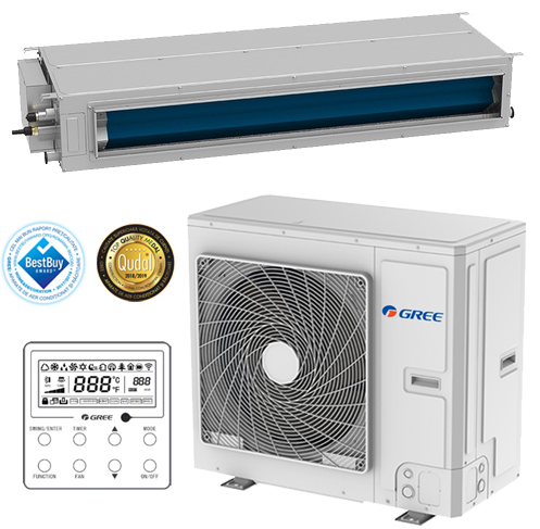 Aparat de aer conditionat tip duct Inverter Gree Ultra Thin GUD140PH/A-T-GUD140W/NhA-X trifazat 48000 BTU
