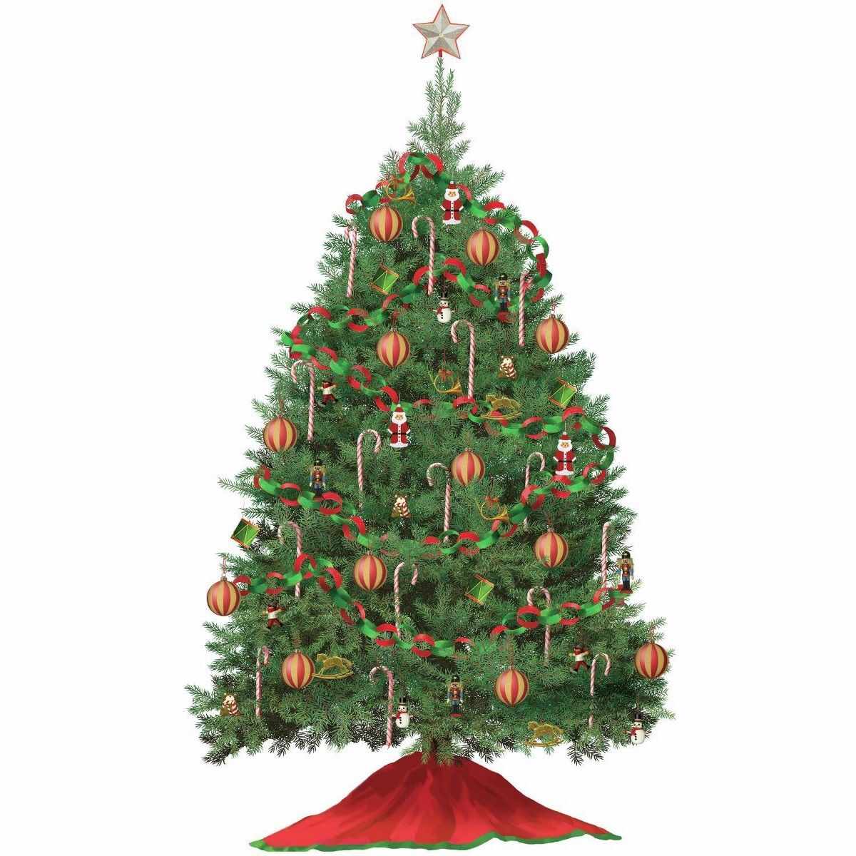 Sticker gigant Build a Christmas Tree | 2 colite de 101,6 cm x 45,7 cm