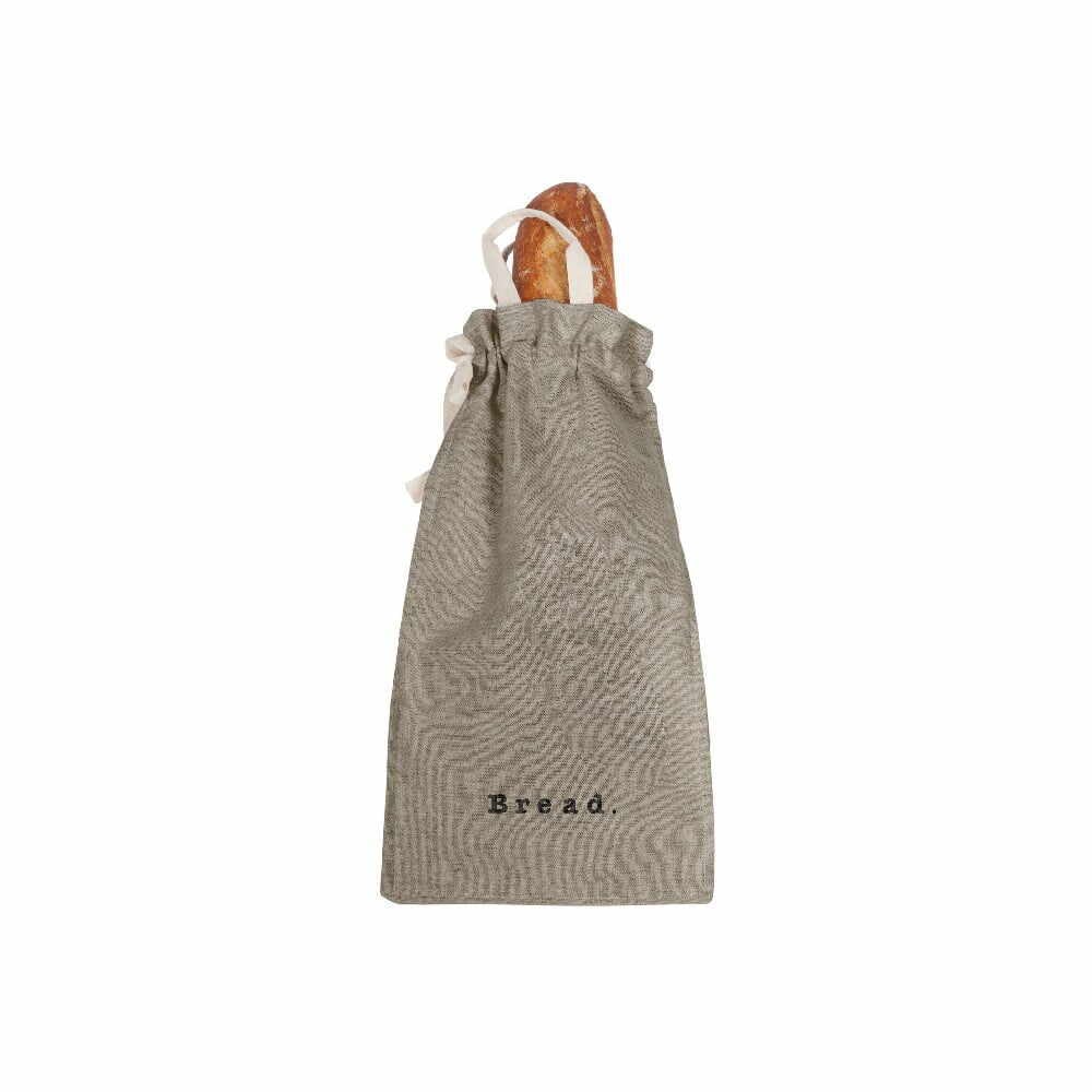 Săculeț textil pentru pâine Really Nice Things Bag Grey, înălțime 42 cm