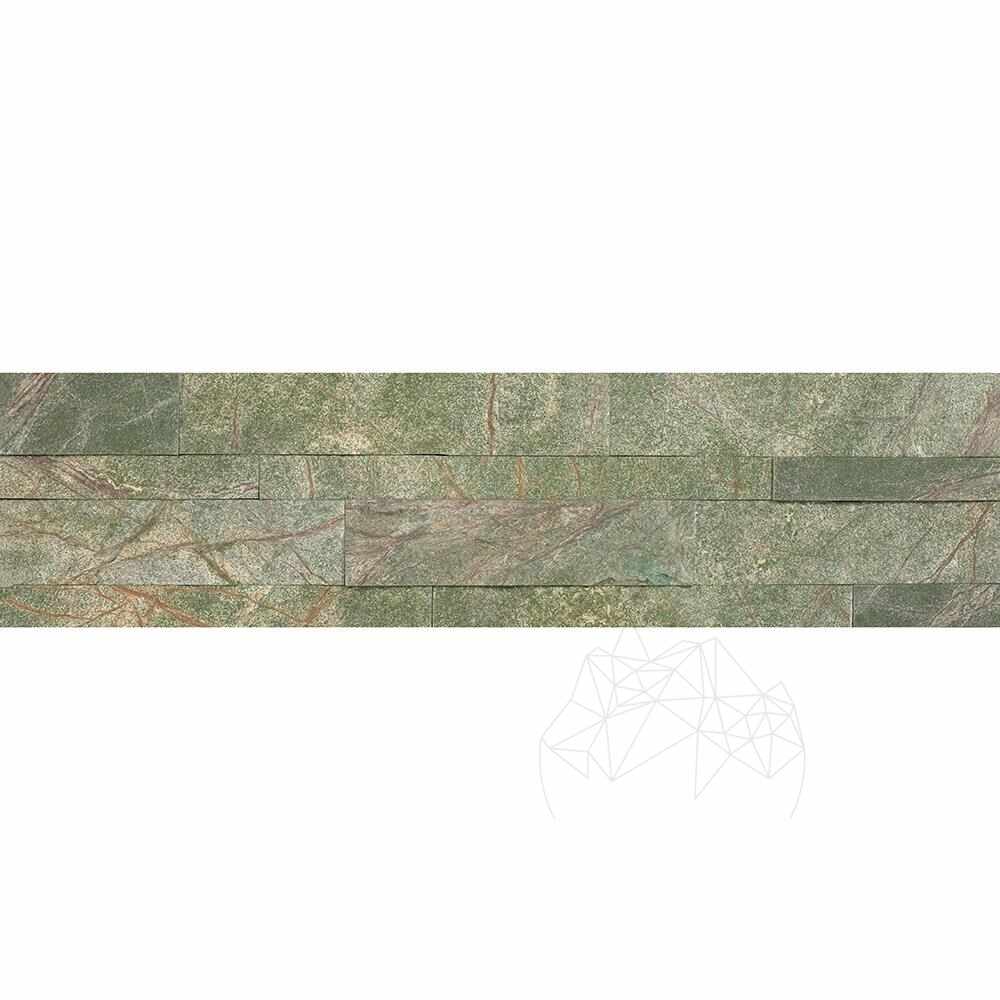 Panel 3D Marmura Flexibila SKIN - Rain Forest Green 60 x 15 cm (cu 3M pe spate)