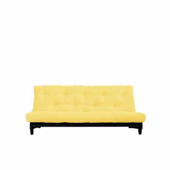 Canapea extensibilă Karup Design Fresh Black, galben deschis