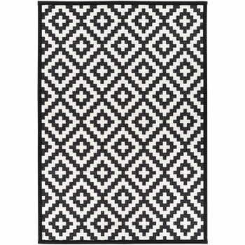 Covor reversibil Narma Viki Black, 200 x 300 cm, alb - negru