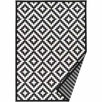 Covor reversibil Narma Viki Black, 80 x 250 cm, alb - negru