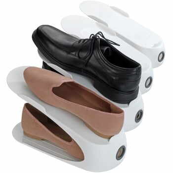 Suport pentru 2 perechi de pantofi Wenko Smart, alb