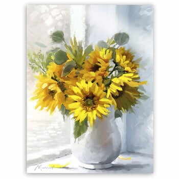 Tablou Styler Canvas Flowers Sunflowers, 60 x 80 cm