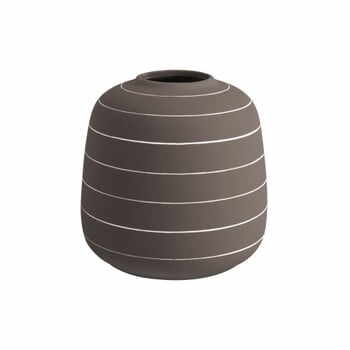 Vază din ceramică PT LIVING Terra, ⌀ 16,5 cm, maro închis