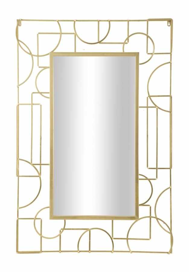Oglinda decorativa din metal Marie Auriu, l80xH120 cm