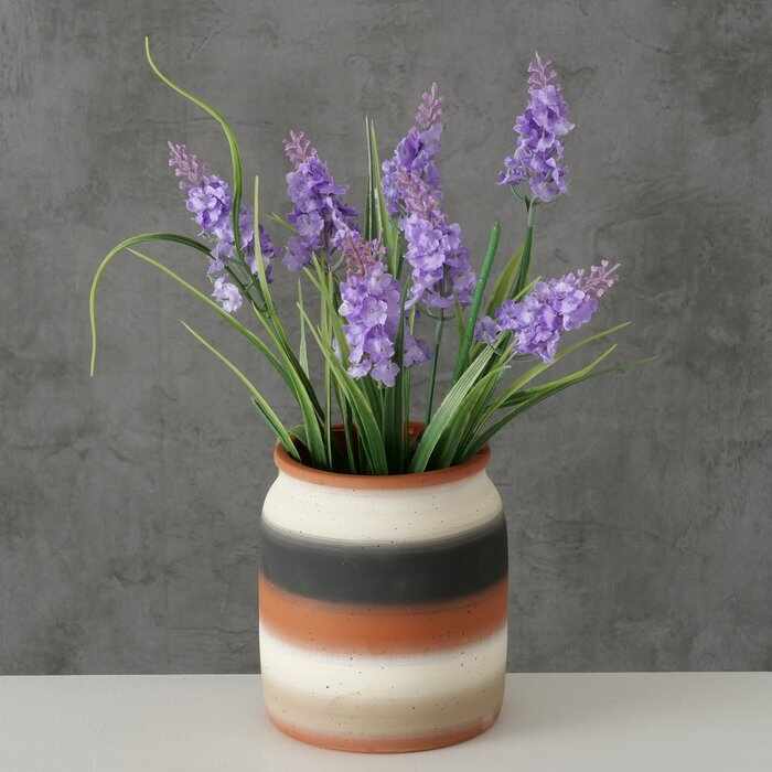 Vaza decorativa din ceramica, Ivaro Multicolor Mat, Ø12xH14 cm