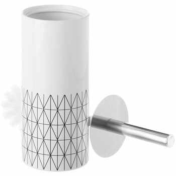 Perie de toaletă în suport de ceramică Unimasa Geometry