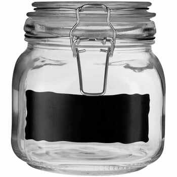 Recipient din sticlă cu etichetă de scris cu creta Premier Housewares, 900 ml