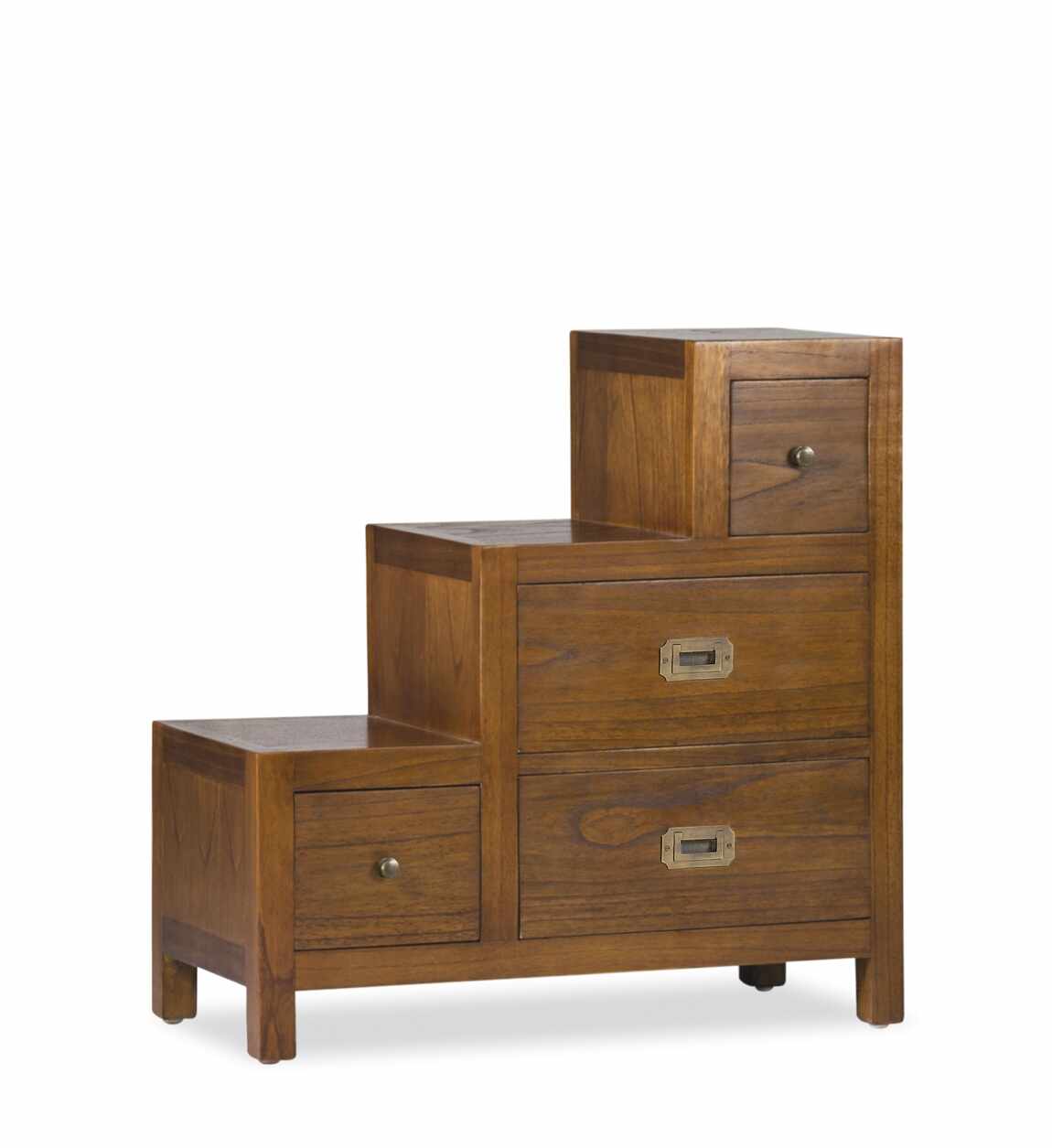 Cabinet din lemn si furnir, cu 4 sertare, Star Right Nuc, l70xA35xH70 cm