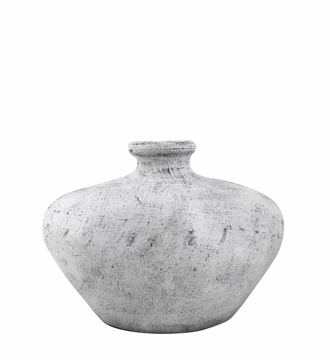 Vaza decorativa din ceramica, Bleached Pundak Gri, L50xl20xH38 cm