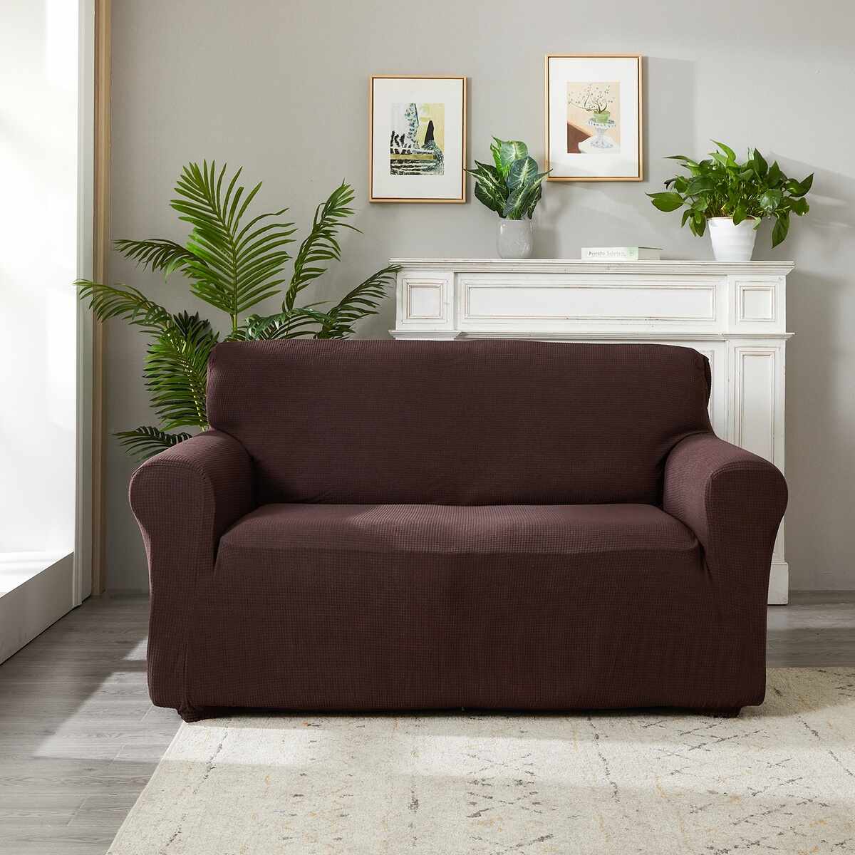 Husă canapea multielastică impermeabilă 4Home Magic clean maro închis, 190 - 230 cm
