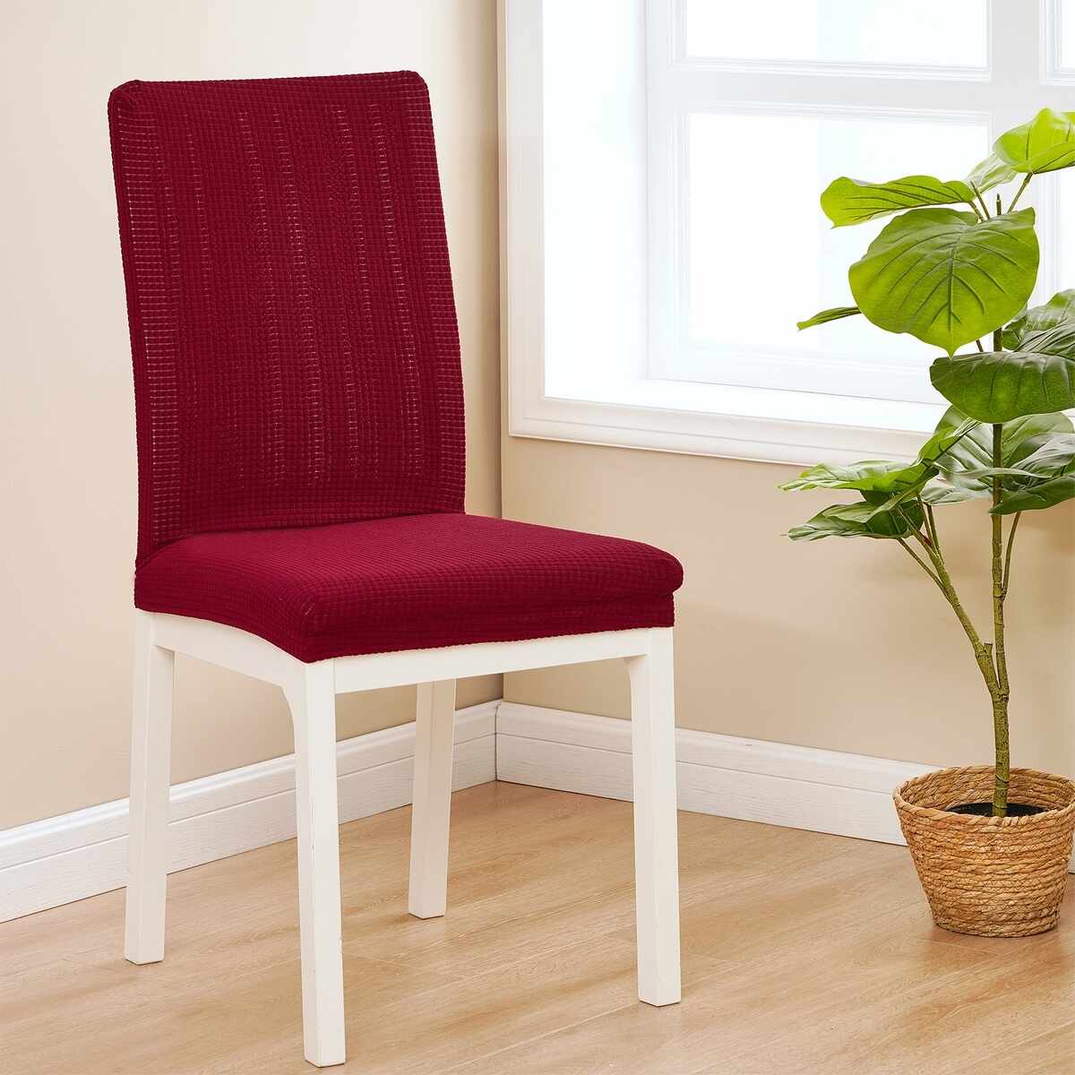 Husă scaun multielastică impermeabilă 4Home Magic clean roșu, 45 - 50 cm, set 2 buc.