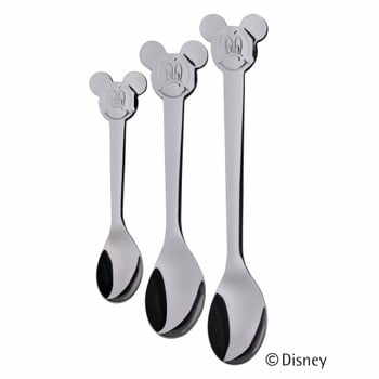Set 3 linguri din oțel inoxidabil pentru copii Cromargan® Mickey Mouse