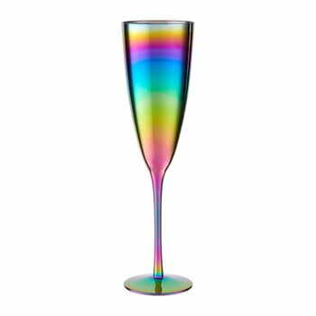 Set 4 pahare pentru șampanie cu efect de curcubeu Premier Housewares Rainbow, 290 ml