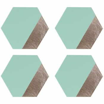 Set 4 suport farfurii din piele Premier Housewares Jade, 30 x 26