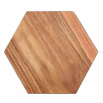 Tocător din lemn de acacia Premier Housewares Hexagon, 30 x 35 cm