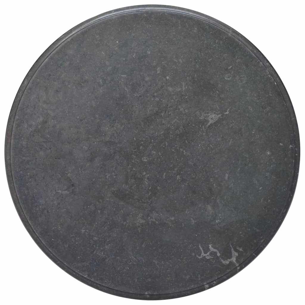 vidaXL Blat de masă, negru, Ø70x2,5 cm, marmură