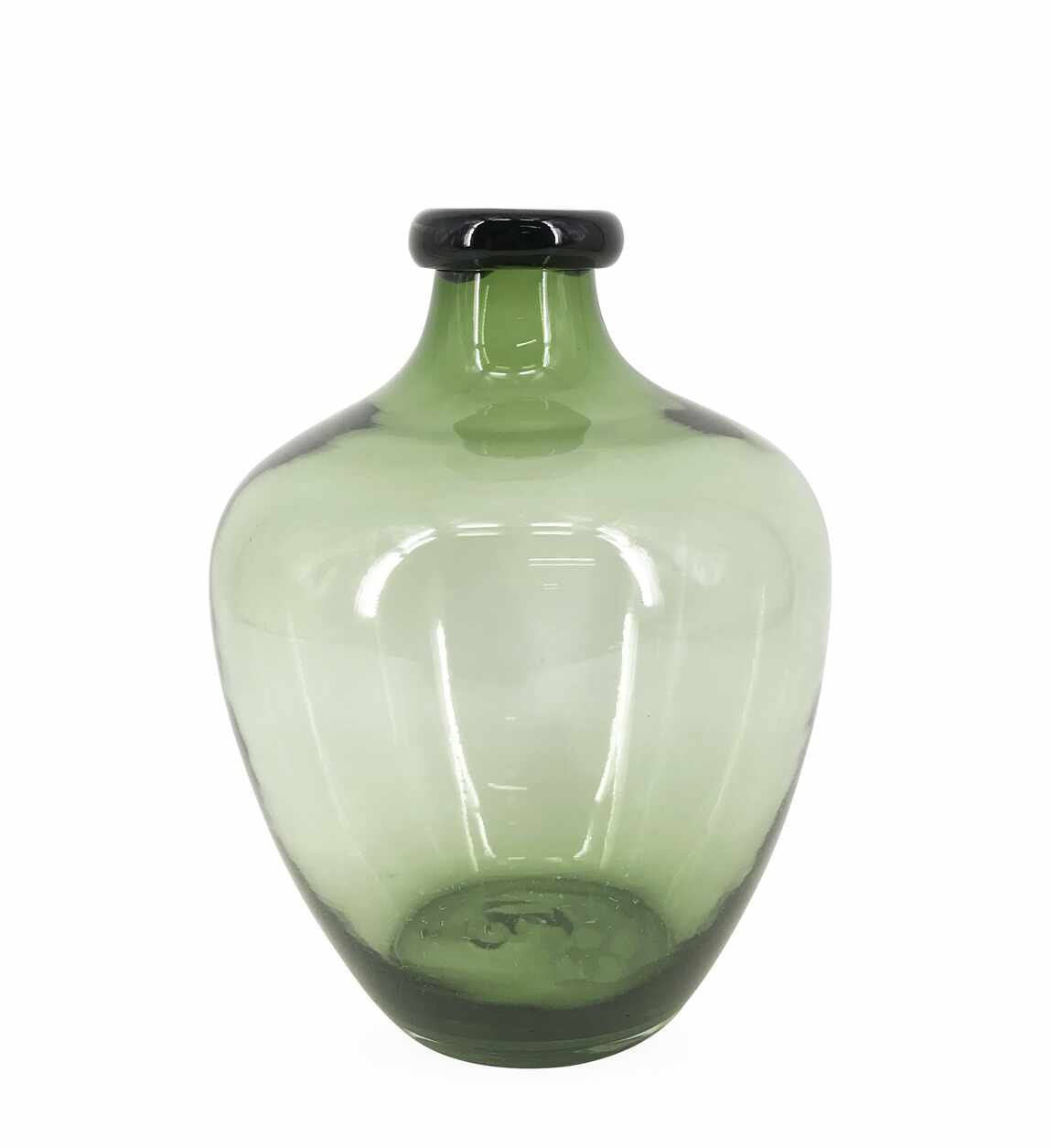 Vaza decorativa din sticla Smith Round Verde, Ø23xH30 cm