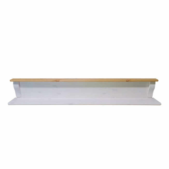 Etajera by Home Affaire, lemn masiv, alb/natur, 160 x 16 x 24 cm