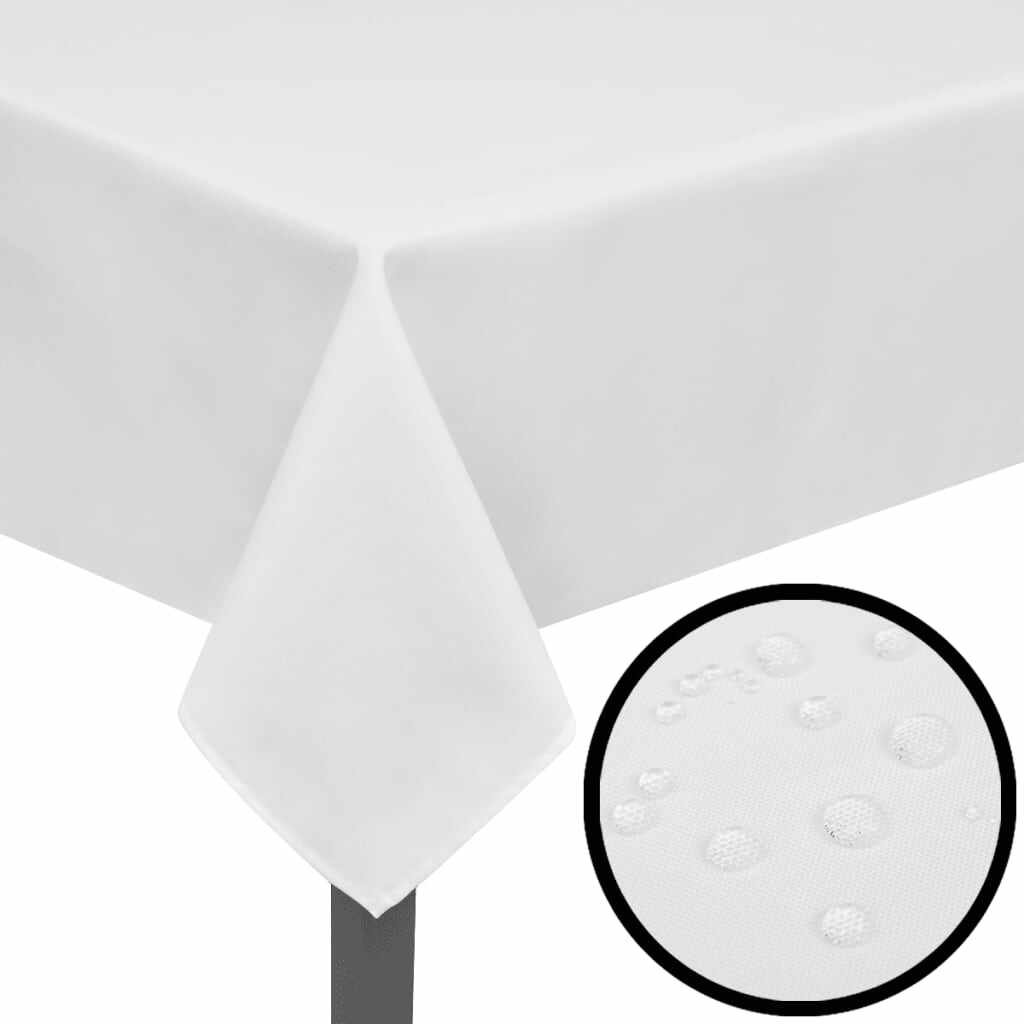 Fețe de masă, 130 x 130 cm, alb, 5 buc.