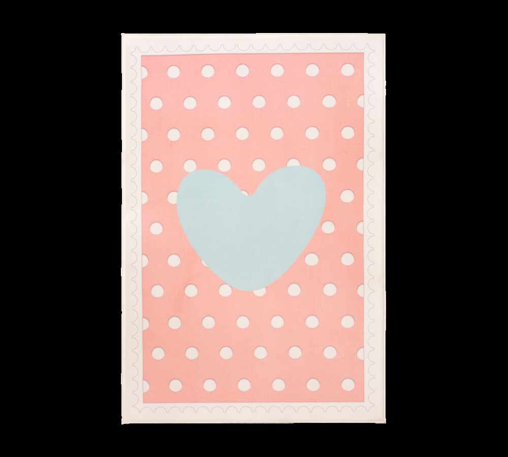 Covor pentru copii din PE Soft Happy Pink, 100 x 150 cm