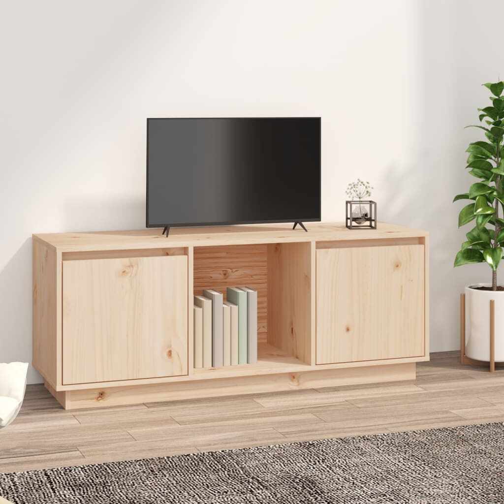 vidaXL Comodă TV, 110,5x35x44 cm, lemn masiv de pin 