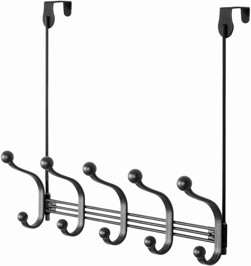 Cuier suspendat mDesign, metal, negru, 13,7 x 39,1 x 32,5 cm