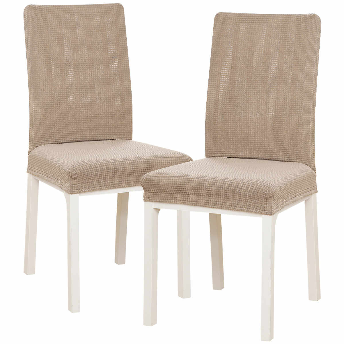 Husă multielastică de scaun 4Home Magic clean bej, 45 - 50 cm, set 2 buc.